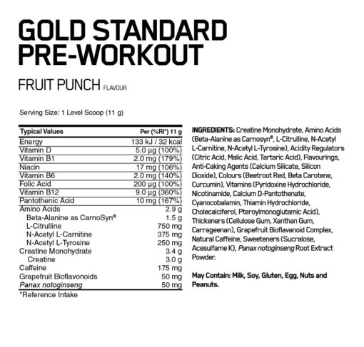 Optimum Nutrition - Gold Standard Pre-workout Sport Freak